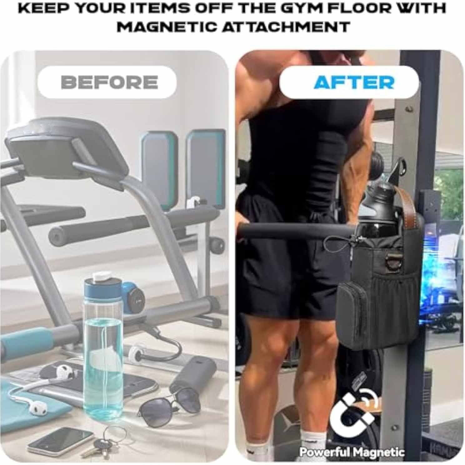 Waterproof Gym Water Bottle Rack 