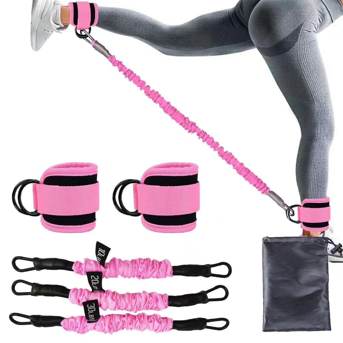 Ankle Strap Resistance Bands for Hip & Leg Workout 