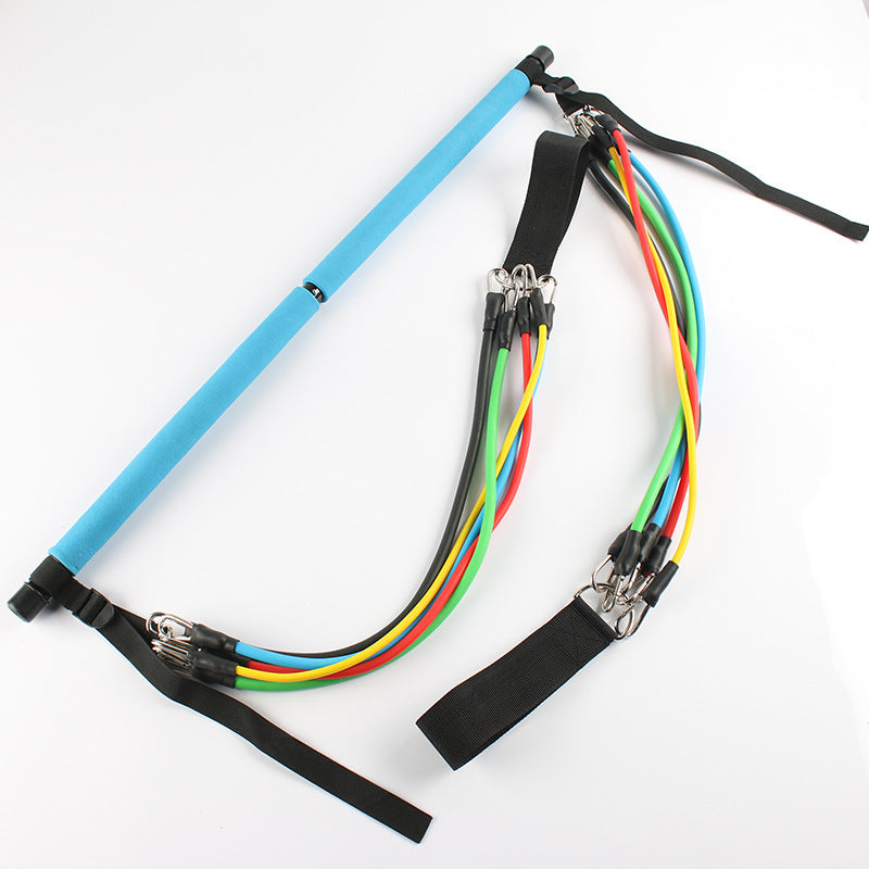 Portable Yoga Pilates Bar with Resistance Bands
