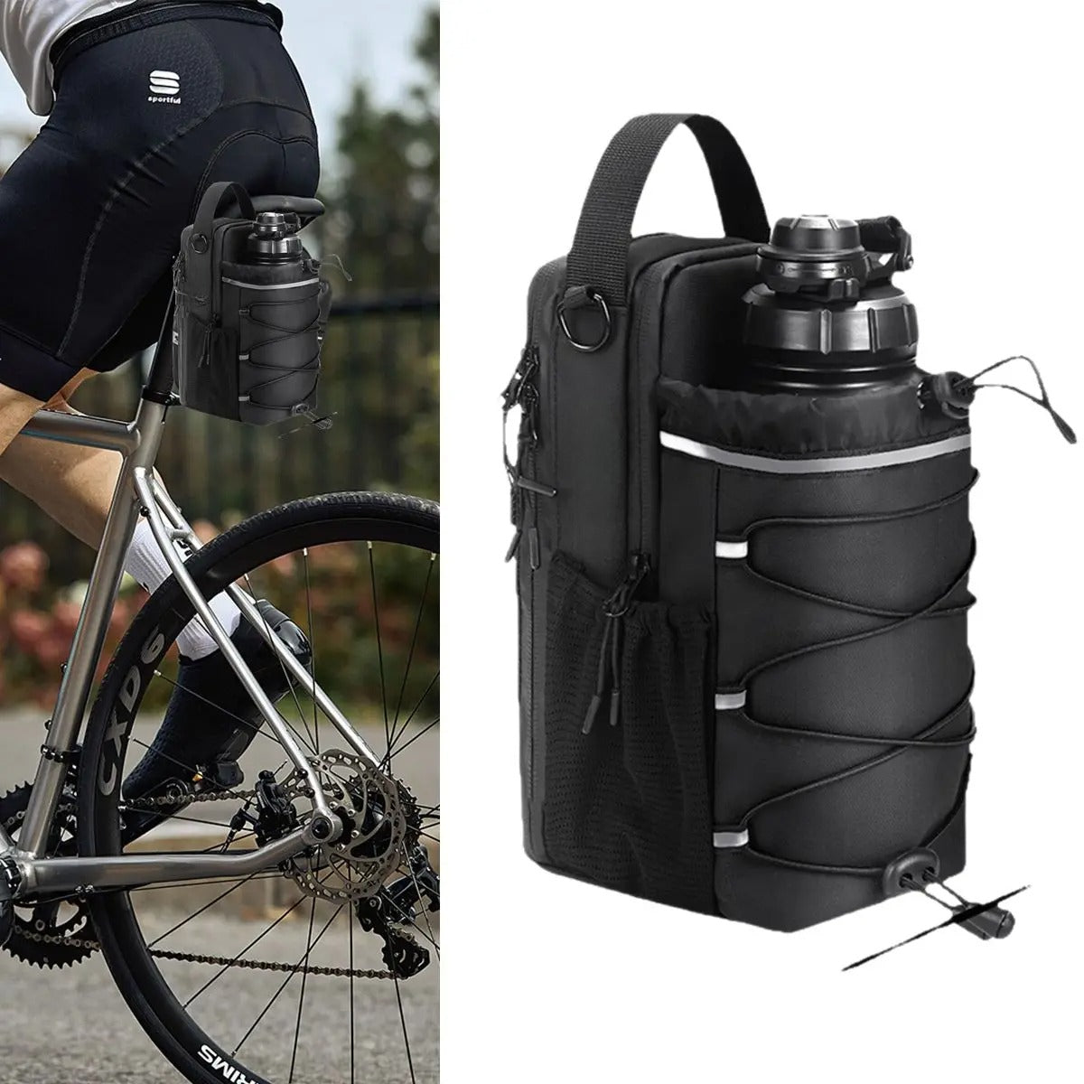 Magnetic Fitness Water Bottle Sling Bag 
