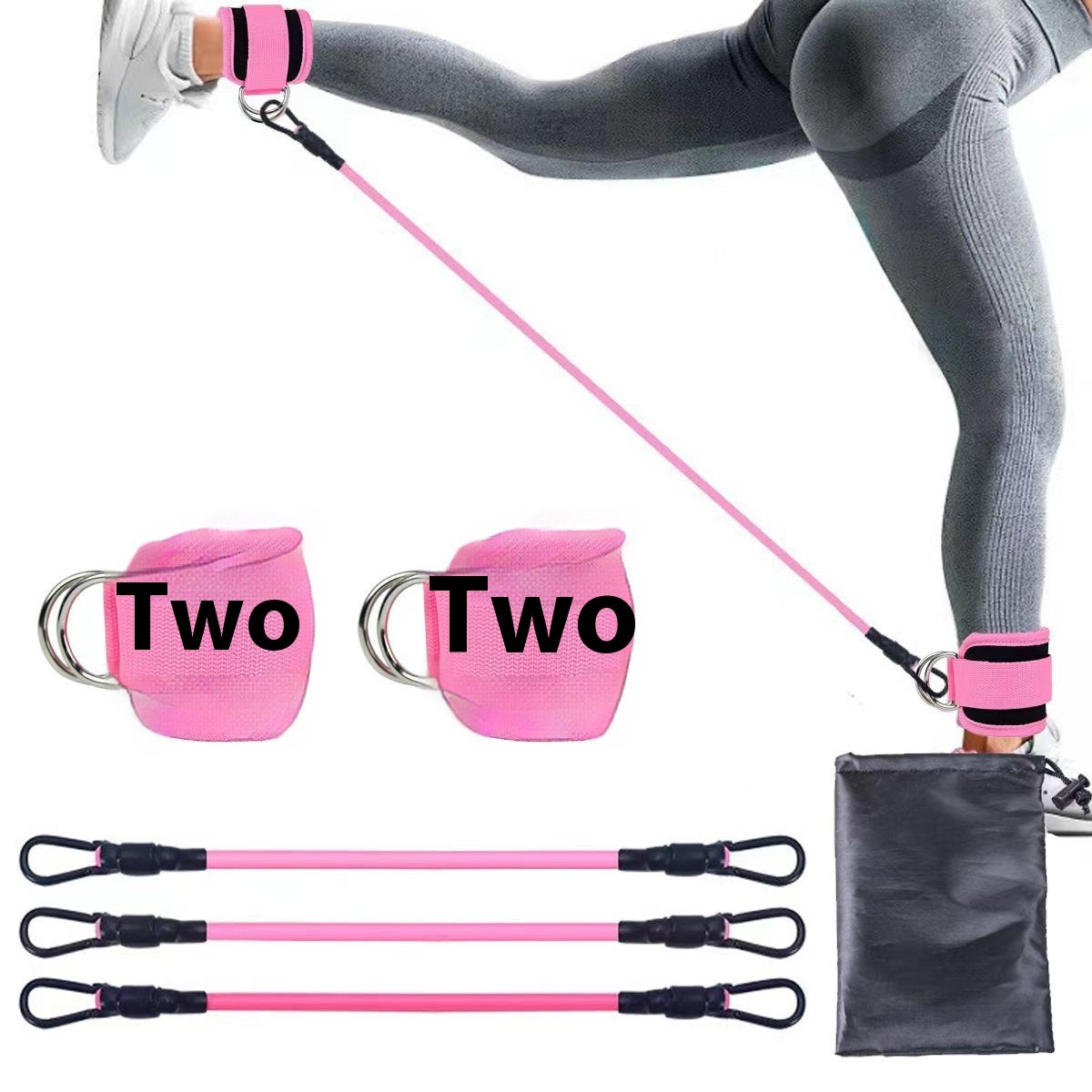 Ankle Strap Resistance Bands for Hip & Leg Workout 