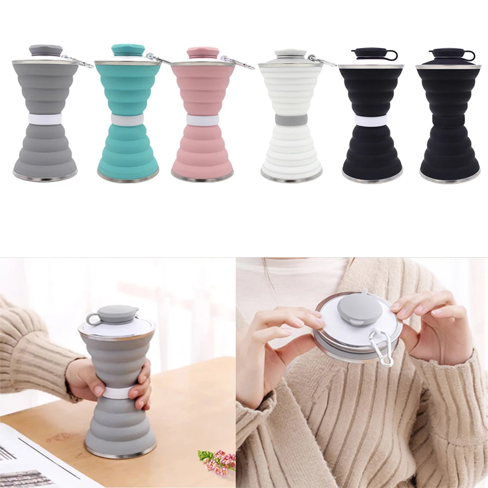 500ml Foldable Silicone Water Bottle
